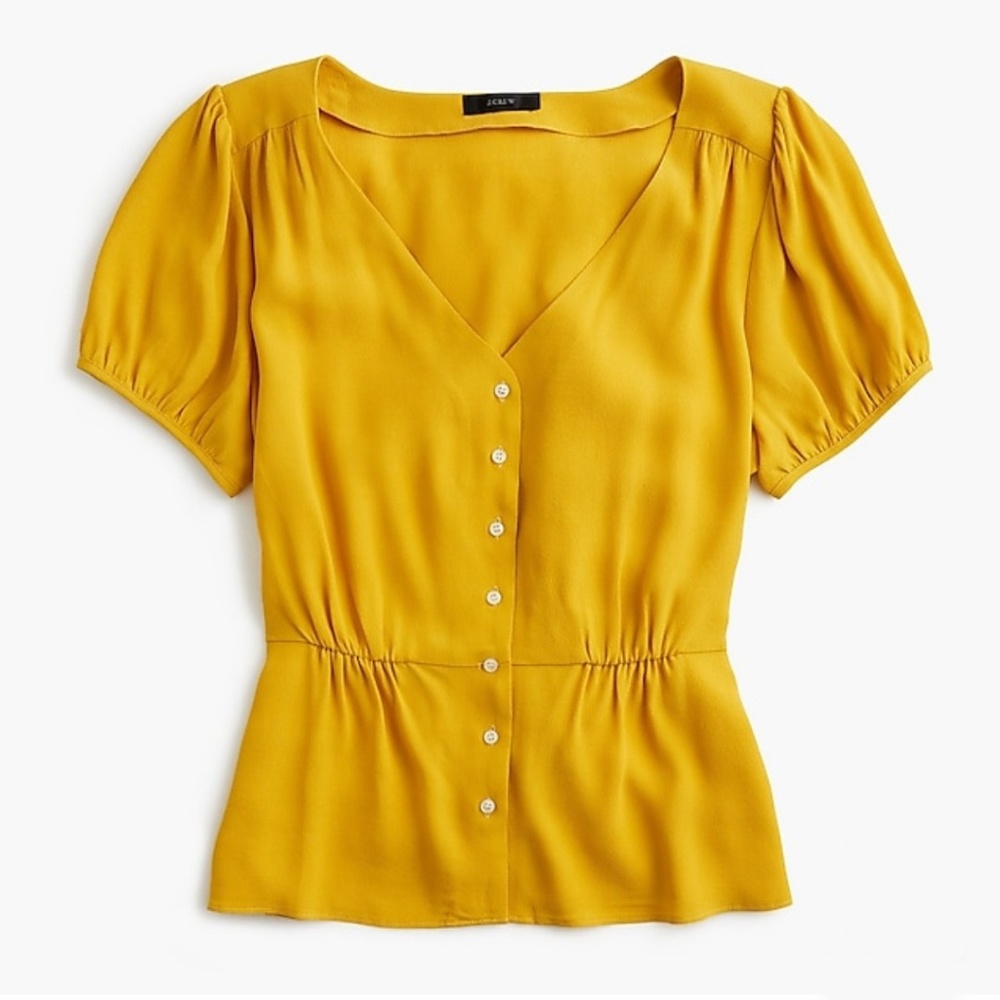 J.Crew Button Up Peplum Top